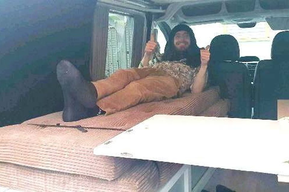 Micheal in his van