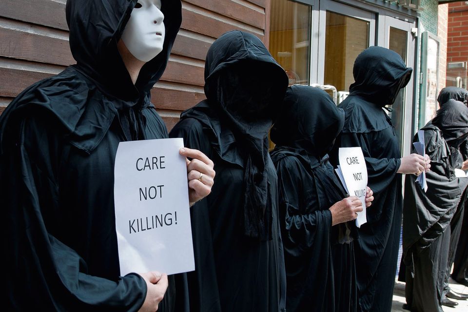 Care Not Killing protesters in London