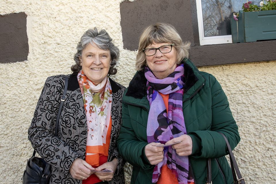 Ann O' Reilly and Catherine Walsh at a variety concert in St Tegan's Hall in Kiltegan. Photo: Joe Byrne