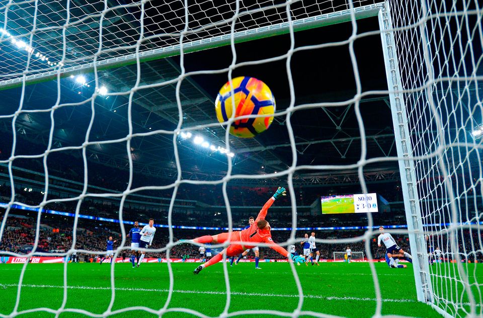 Christian Eriksen of Tottenham Hotspur scores his sides fourth goal   Photo: Getty