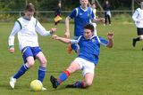 thumbnail: 19/05/15. Daniel Stewart tackles Liam Kane during the Under 15s soccer final between Colaiste Phadraig CBS and Templeouge College at Peamount Utd.
Pic: Justin Farrelly.