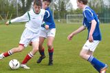 thumbnail: 19/05/15. Aaron Rodgers  during the Under 15s soccer final between Colaiste Phadraig CBS and Templeouge College at Peamount Utd.
Pic: Justin Farrelly.