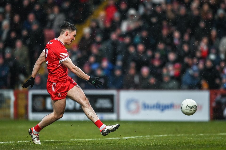 Derry's sharp-shooting defender Conor McCluskey. Photo: David Fitzgerald/Sportsfile