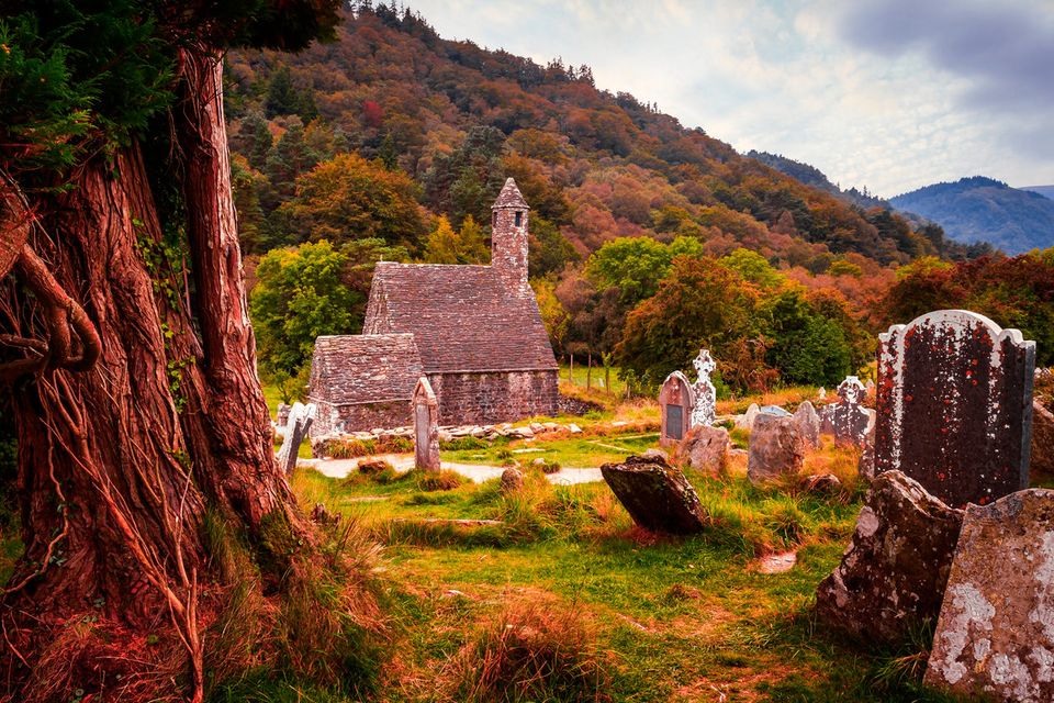 The Old Church at Glendalough, County Wicklow, Ireland