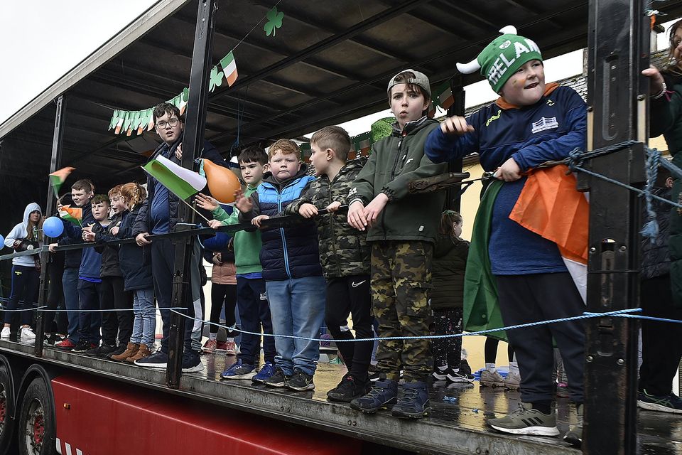 Curadh Boxing Club in the St Patrick's Day parade in Carnew. Pic: Jim Campbell