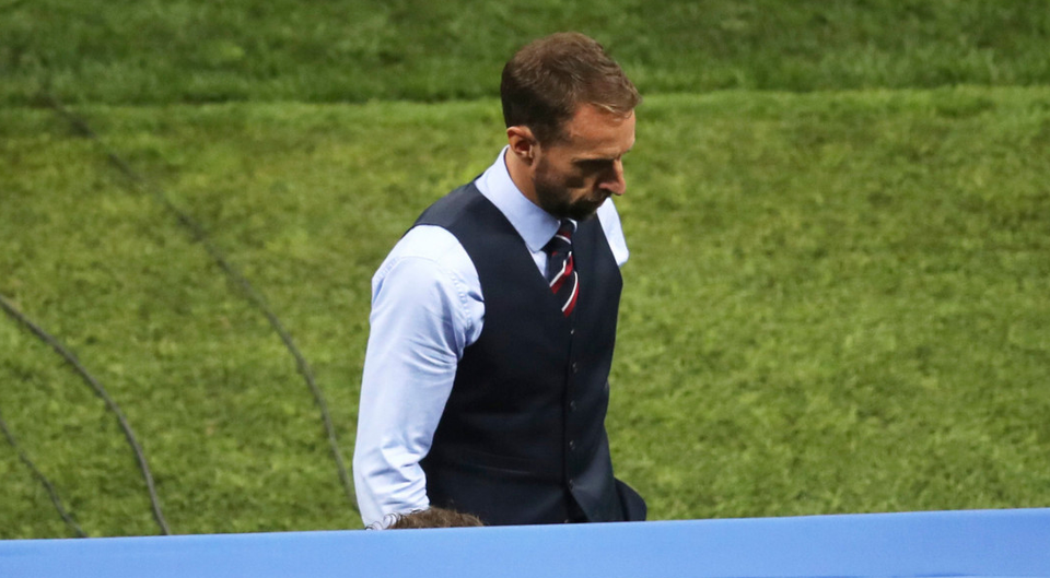 ‘Gareth Southgate, in his page boy crossed with a snooker player outfit, seems a decent enough skin. So do most of his players’  Photo: AP