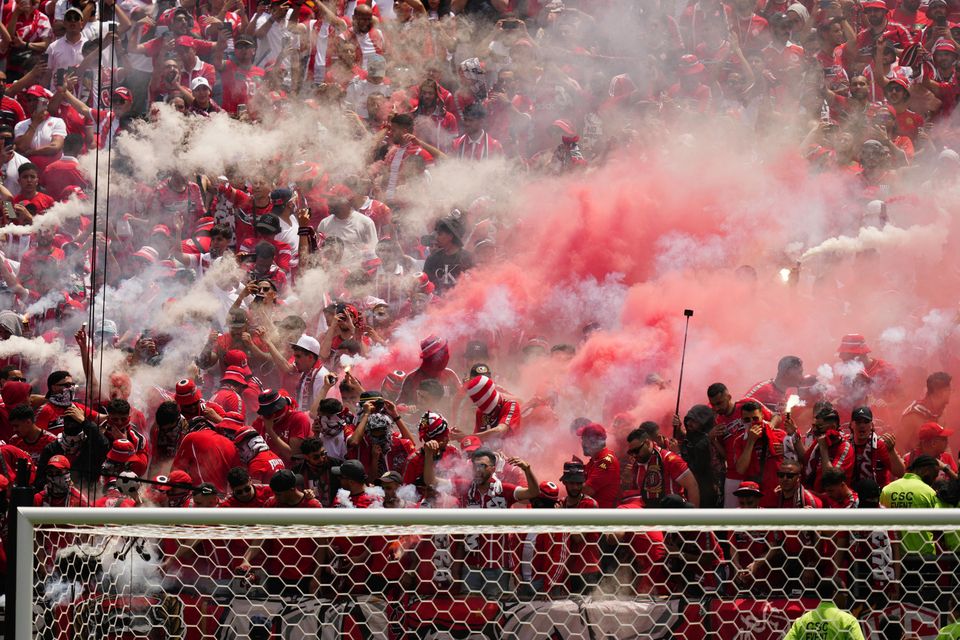 Wydad Casablanca fans were entertaining at a half-full Lincoln Financial Field) Derik Hamilton)