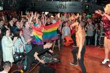 thumbnail: Davina Devine and dancers join in theCelebrations of the Yes Vote  at Tv3's Vincent Browne  Special Referendum Results Show from the George Dublin 

Pictures:Brian McEvoy
No Repro fee for one use