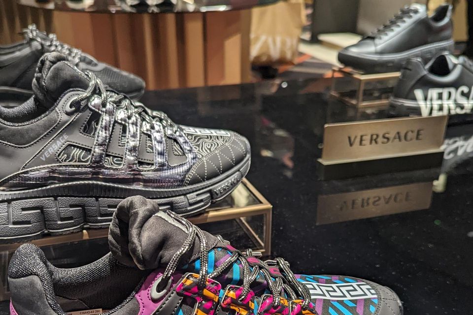 Versace's Chain Reaction Sneakers Hit the Streets of London in New
