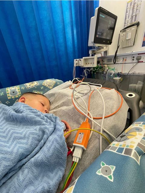 Parker being treated for his wounds in the aftermath of the attack
