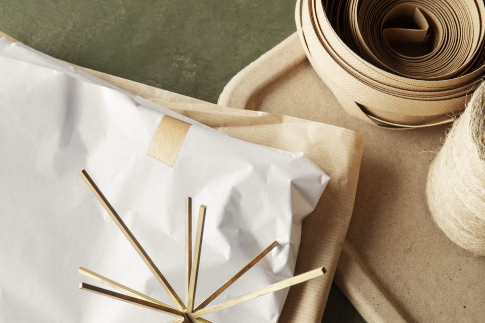 Minimalist Elegant Brown Twine Jute Solid Plain Wrapping Paper | Zazzle