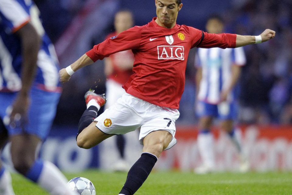 Cristiano Ronaldo of Manchester United in action during the News Photo -  Getty Images