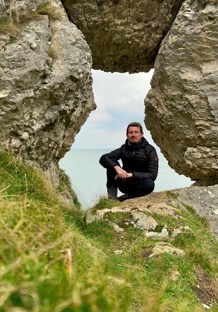 Pól Ó Conghaile at the 'Madman's Window'