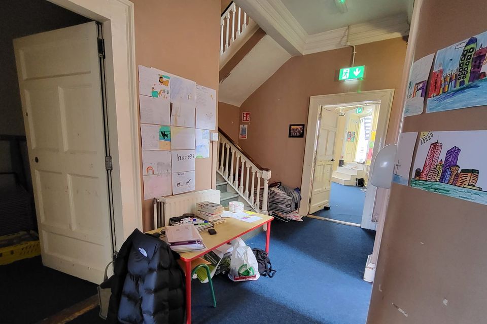 The cramped conditions at Gaelscoil Choláiste Mhuire on Parnell Square