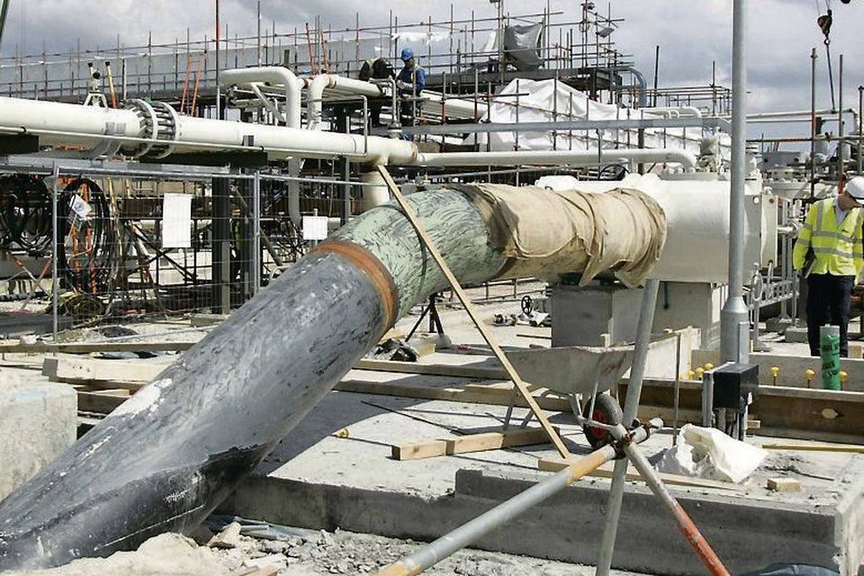 The Corrib gas terminal under construction