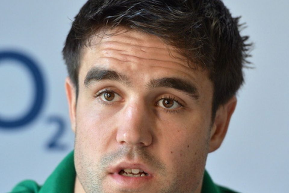 19 February 2013; Ireland's Conor Murray during a press conference ahead of their RBS Six Nations Rugby Championship match against Scotland on Sunday. Ireland Rugby Press Conference, Carton House, Maynooth, Co. Kildare. Picture credit: Barry Cregg / SPORTSFILE