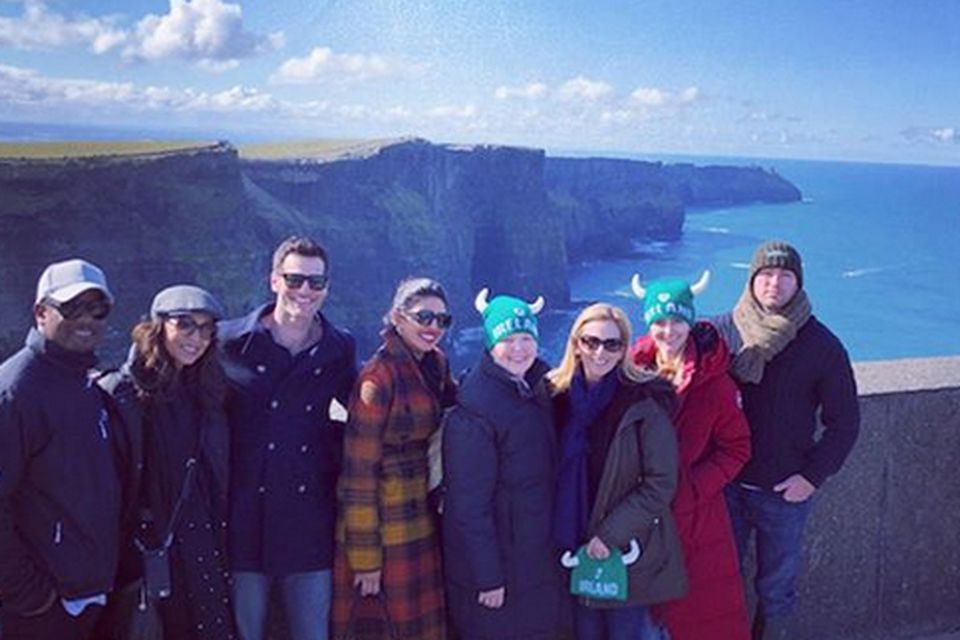 The Quantico cast at the Cliffs of Moher. Picture: Instagram