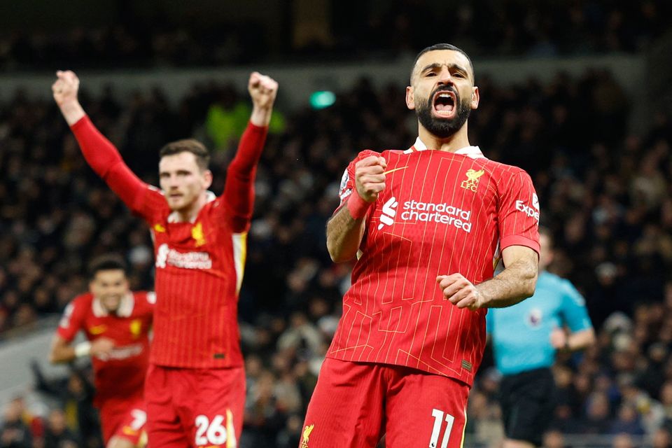 Rampant Liverpool hit Tottenham for six to storm clear at top of Premier League table