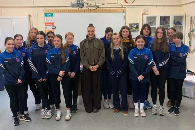 The students and teachers at Duiske College in Graiguenamanagh, Co Kilkenny, participated in the Women in Sport Week initiative recently which is an event dedicated to promoting female participation and achievement in sport.
