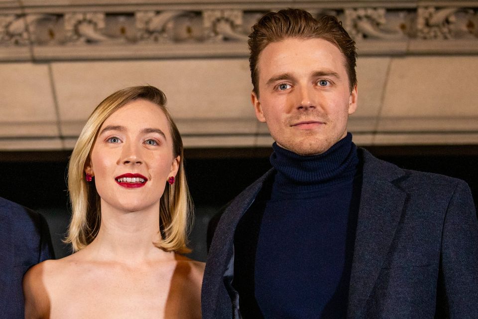 Saoirse Ronan and Jack Lowden at the premiere of 'Mary Queen of Scots' in 2019. Photo: Getty