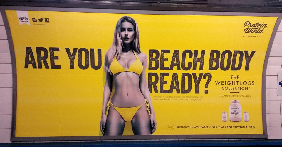 These posters have been defaced on the London Underground