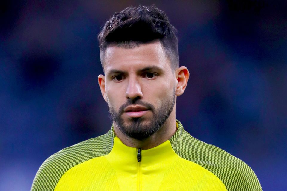 Manchester City's Sergio Aguero was injured in a car crash last month