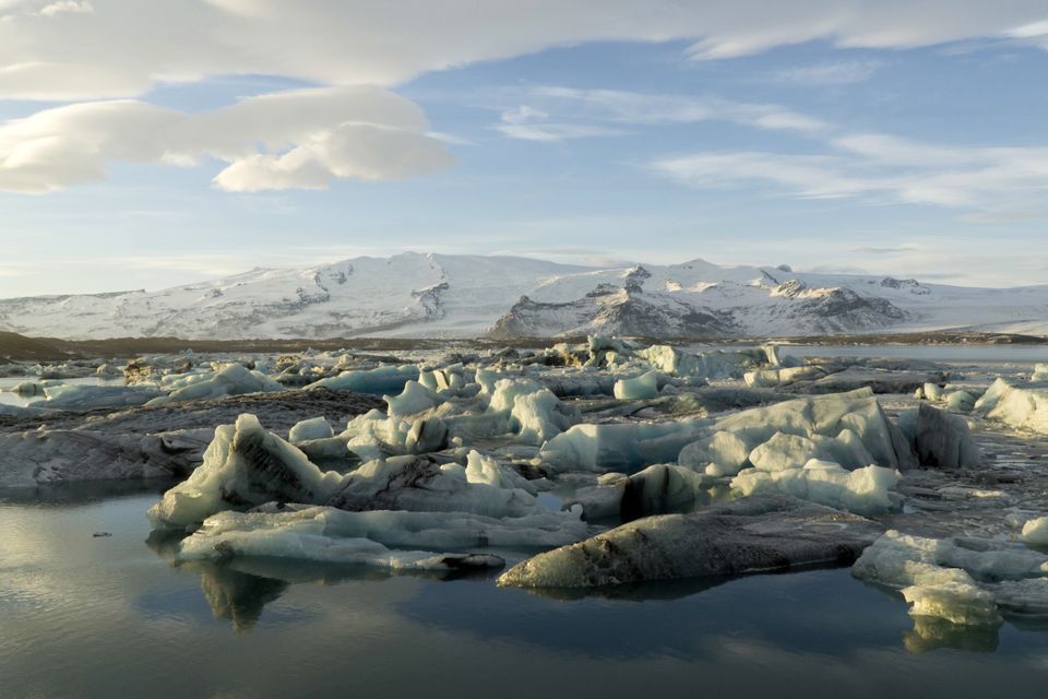 The Jokulsarlon glacial lagoon at the foot of the Oraefajokull volcano (David Keyton/AP)