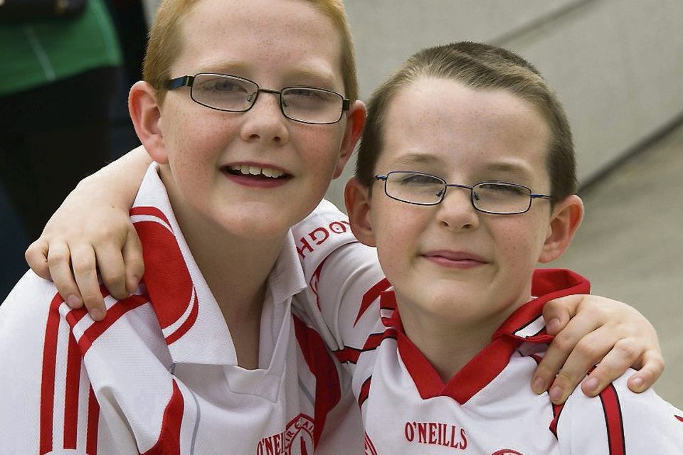 Tyrone supporters Niall and Rory Doonan