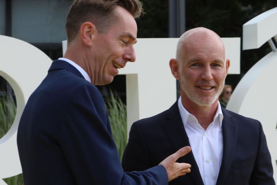Ryan Tubridy and Ray D'Arcy at RTÉ Donnybrook. Photo by Paddy Cummins/Collins