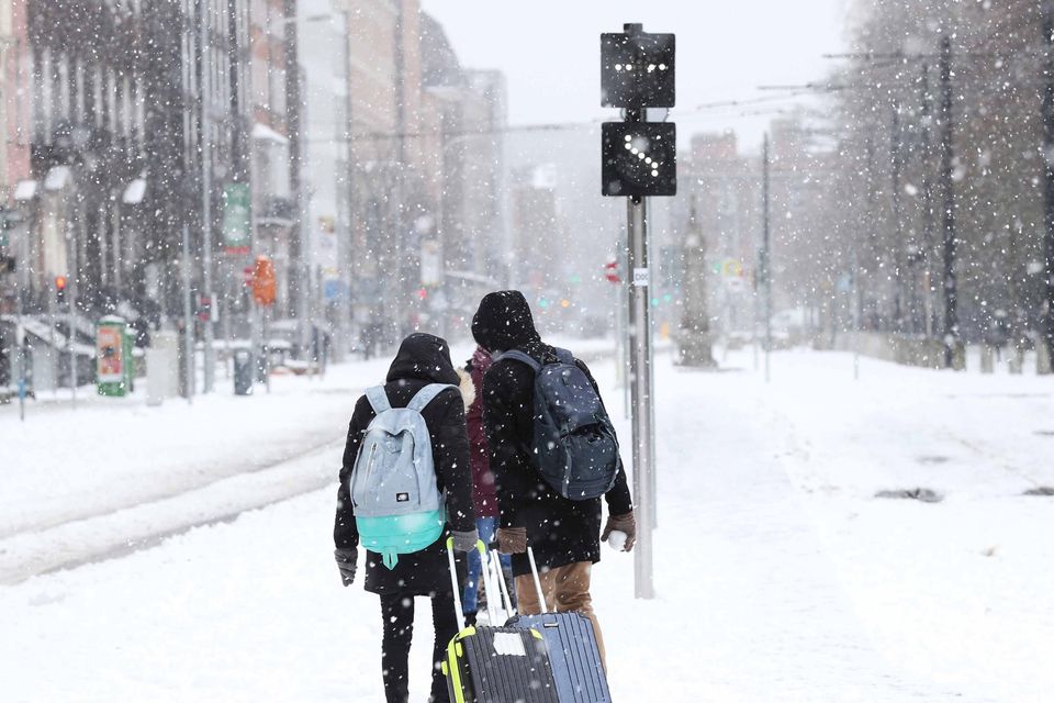 Streets in Dublin covered in snow and ice after the 'Beast from the East' during February 2018. Photo: RollingNews.ie