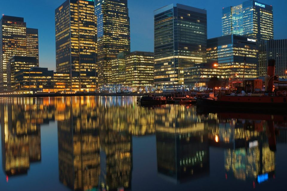 Canary Wharf, part of London's financial district