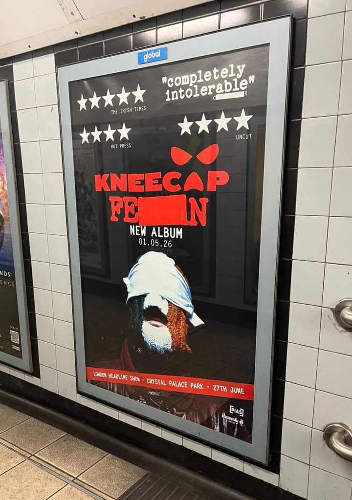 Row over ‘censored’ Kneecap poster deepens as Transport for London denies banning word Fenian