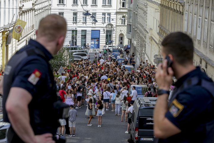 Hundreds of Taylor Swift fans gather in Vienna after concerts cancelled