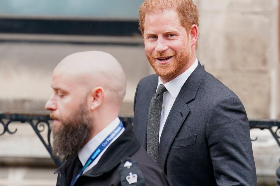 Britain’s Prince Harry at London’s Royal Courts of Justice yesterday. Photo: James Manning