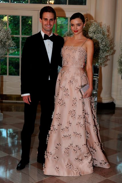 Miranda Kerr is Pretty in Pink in Silky Gown and Hidden Heels at White  House Correspondents' Dinner