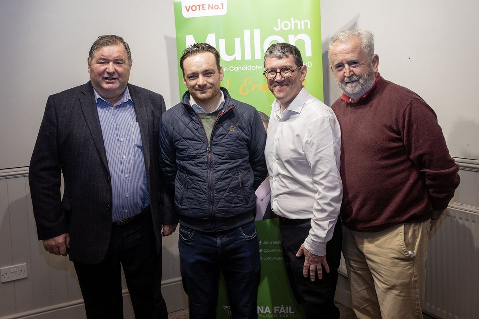 Hugh O' Keeffe, Frank Byrne, Councillor John Mullen and Councillor Patsy Glennon. Photo: Joe Byrne 