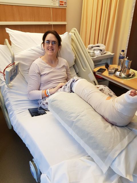 Lorraine Whelan after her accident in 2018