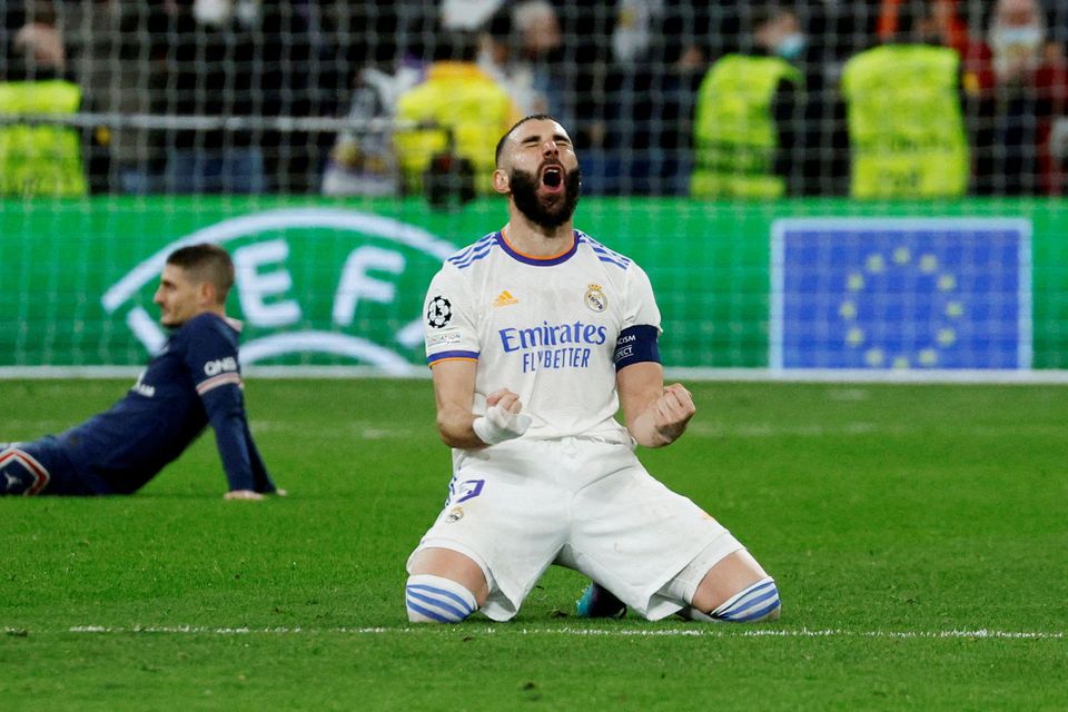 Champions League: Benzema hat-trick stuns PSG as Real Madrid make