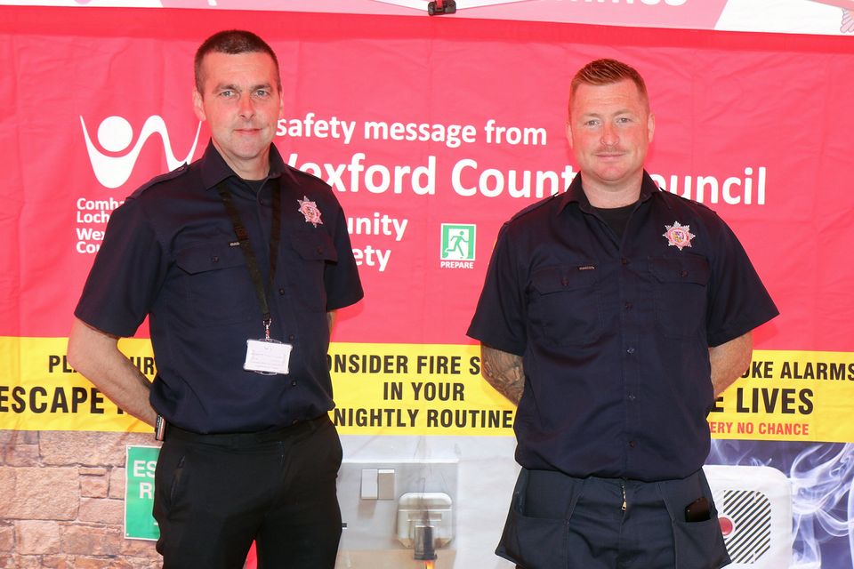 Enniscorthy firemen, Andrew Hairstens and Thomas O'Brien.