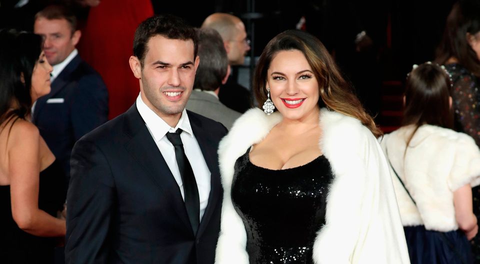 Jeremy Parisi and Kelly Brook attend the 'Murder On The Orient Express' World Premiere at Royal Albert Hall on November 2, 2017 in London, England.  (Photo by John Phillips/Getty Images)