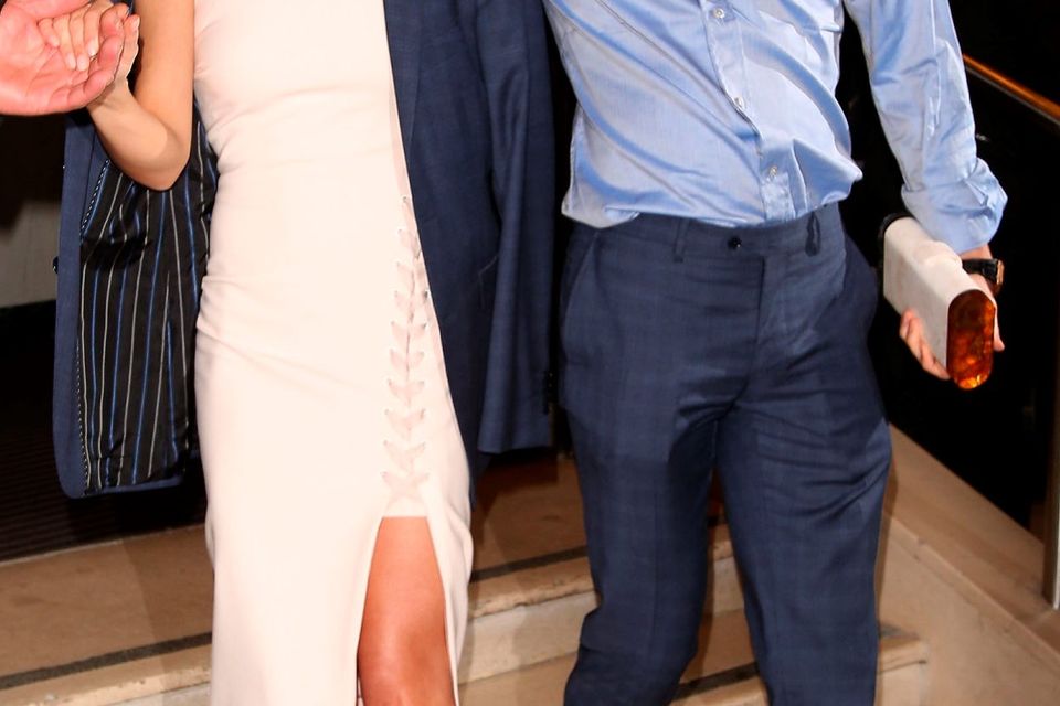 Cheryl Fernandez-Versini and Jean-Bernard Fernandez-Versini attending Ant and Dec's 40th Birthday party at the Kensington Roof Gardens on October 15, 2015 in London, England.  (Photo by Mark Robert Milan/GC Images)