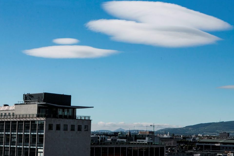 UFO-shaped Lenticular Clouds that formed over the capital