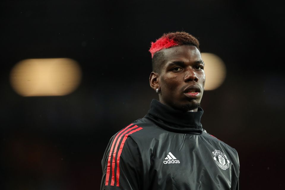 Paul Pogba of Manchester United warms up during the UEFA Champions League match between Manchester United and FC Basel at Old Trafford on September 12, 2017 in Manchester, England. (Photo by Robbie Jay Barratt - AMA/Getty Images)