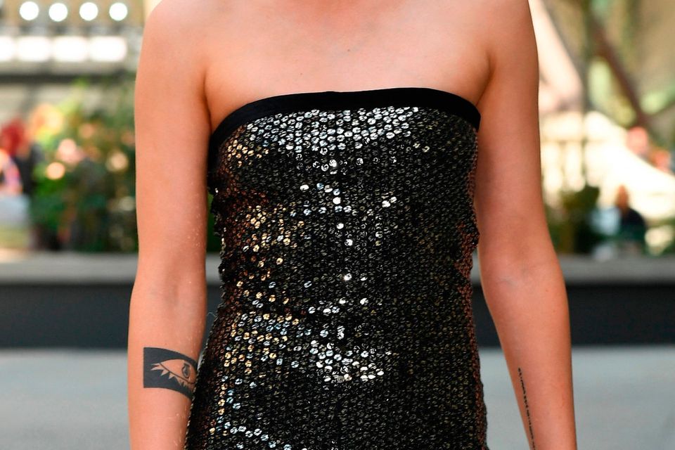 Kristen Stewart's Sequined Dress at the Chanel Cruise Show