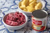 thumbnail: Ingredients for Rachel Allen's raspberry and pineapple ice cream. Photo: Tony Gavin