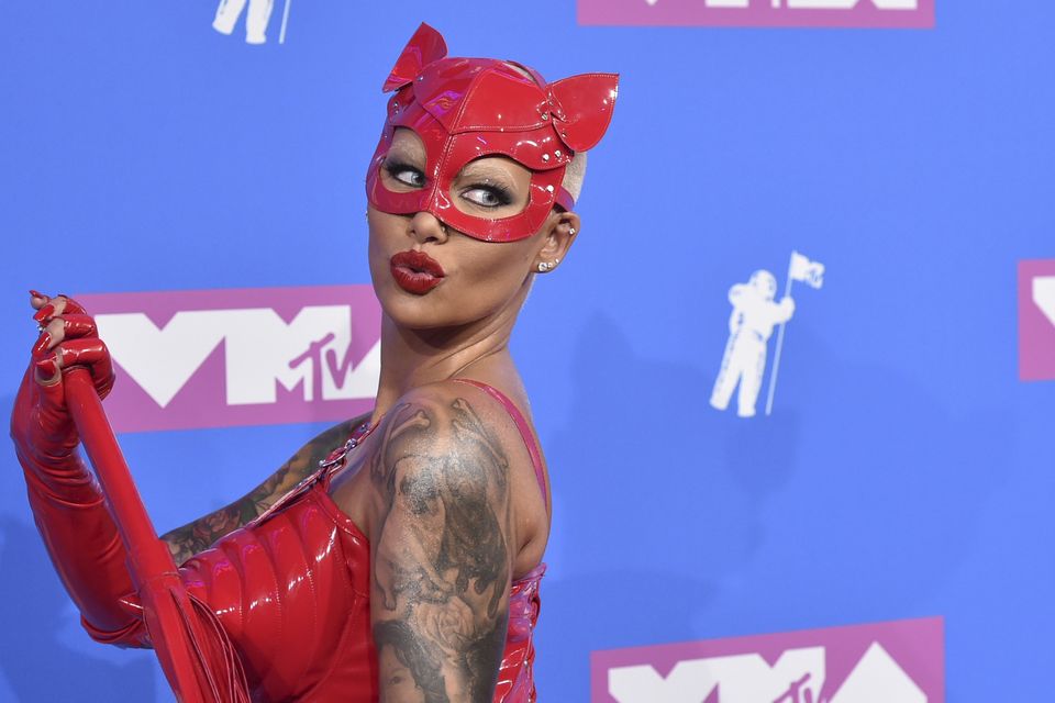 Amber Rose's Barely There Dress on the MTV VMAs Red Carpet (2014), 74 of  the Most Unforgettable Moments From the MTV VMAs