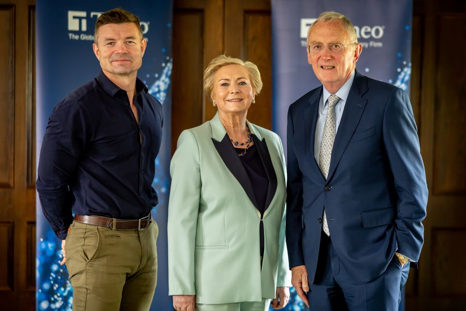 Brian O'Driscoll. Frances Fitzgerald and Gary McGann