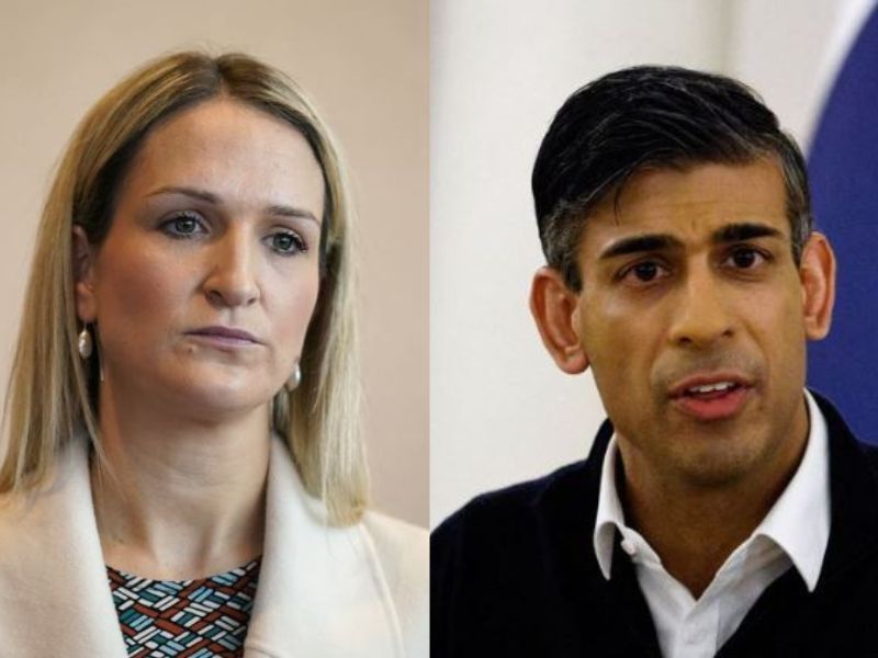 Justice Minister Helen McEntee and British prime minister Rishi Sunak