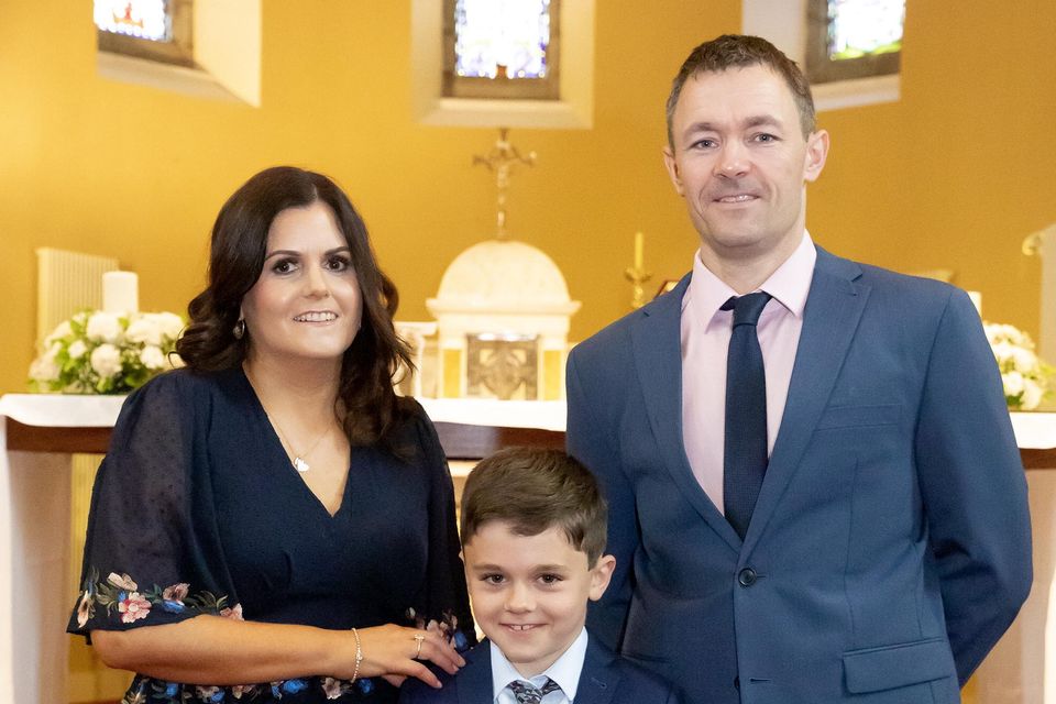 St Canices and Shanbogh communion. From left; Tracey, Charlie and Ciaran Cullimore from New Ross. Photo; Mary Browne