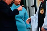 thumbnail: US President-elect Donald Trump and his wife Melania speak with Reverend Luis Leon as they leave St. John's Episcopal Church